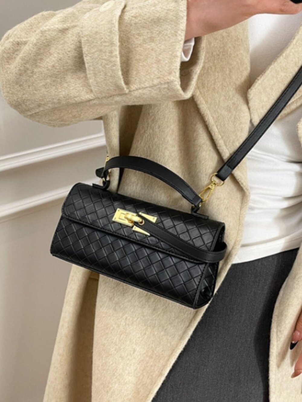 Vienna Crossbody Bag | Woven Faux Leather